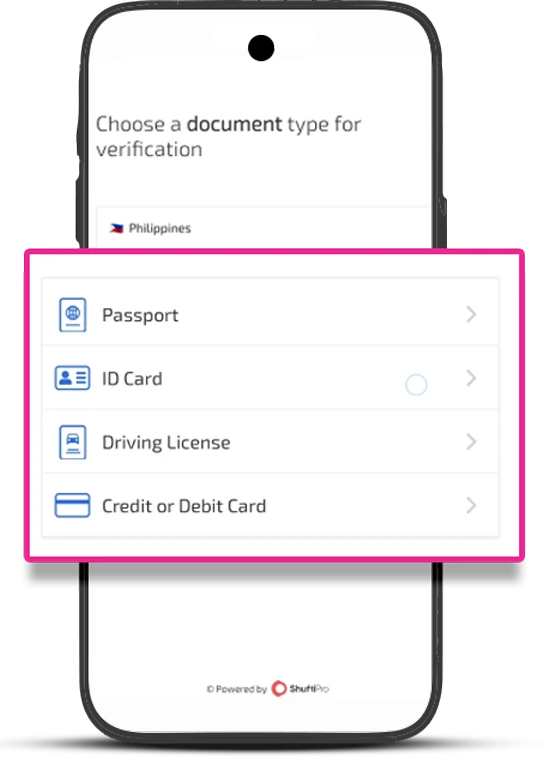 Get your supported identication ready